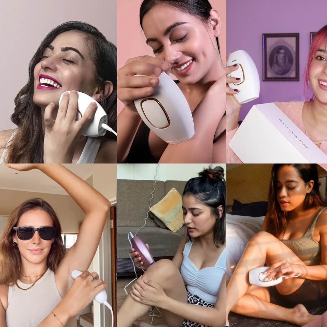 Qkausa IPL Hair Removal – Visible Results in 2–3 Uses, Skin-Friendly, Clinically Tested, For Face & Bikini